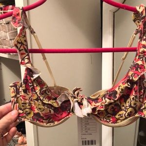 Anthropologie cotton ruffle bra